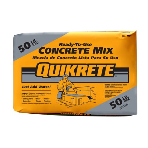 Ready mix<b> concrete</b> mixes work well on any project in need of<b> concrete</b> that's at least 2 inches thick. . Lowes concrete bags